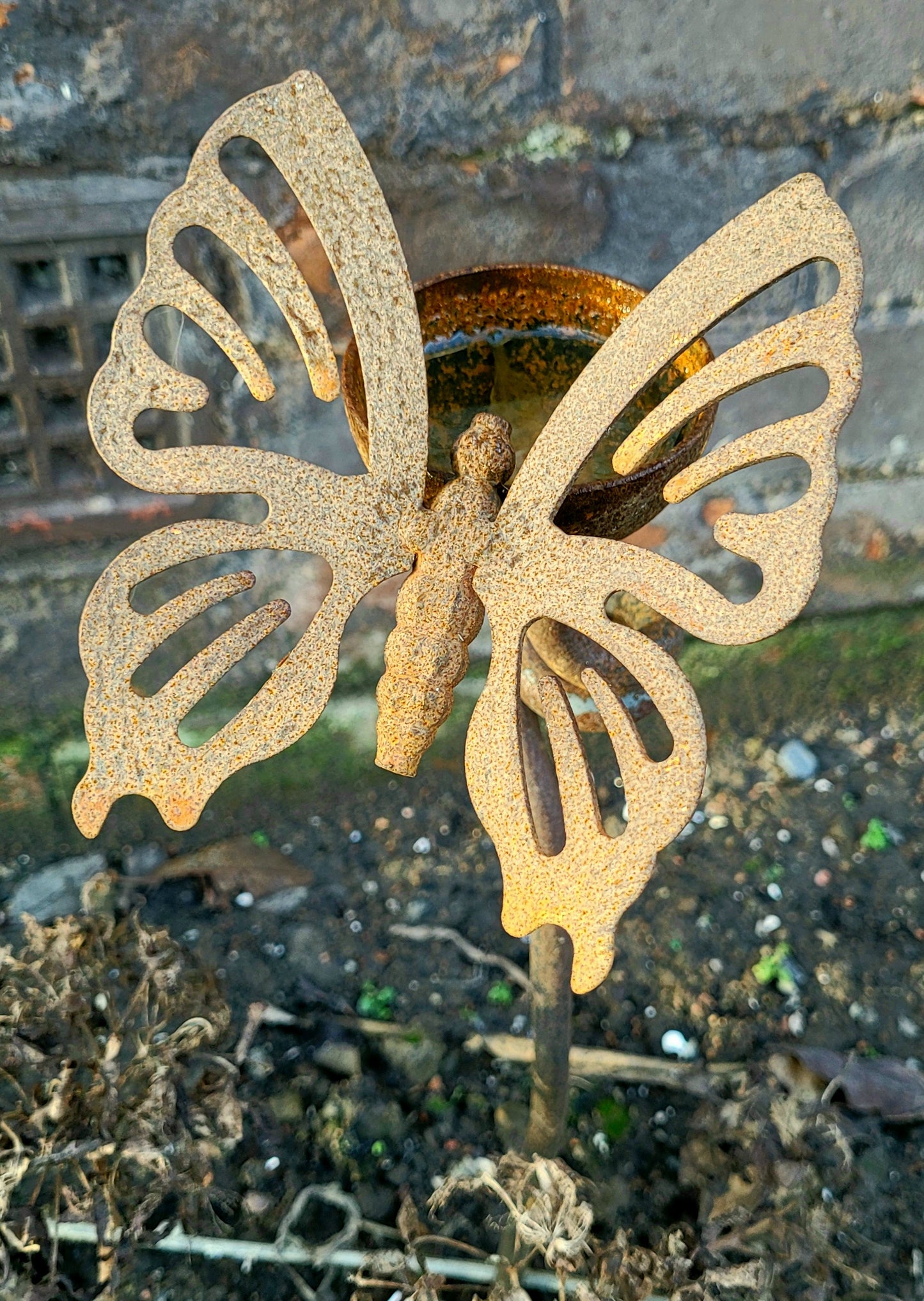 Rusty Butterfly Rain Catcher Single